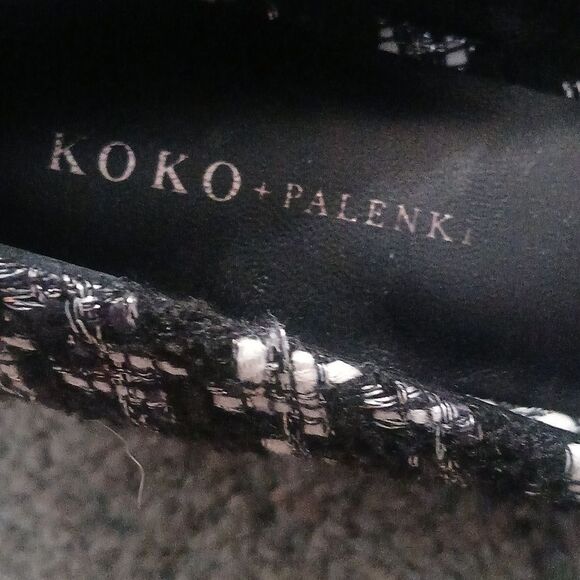 KOKO & Palenki black and white tweed heels Sz 9 EUC - Picture 7 of 9
